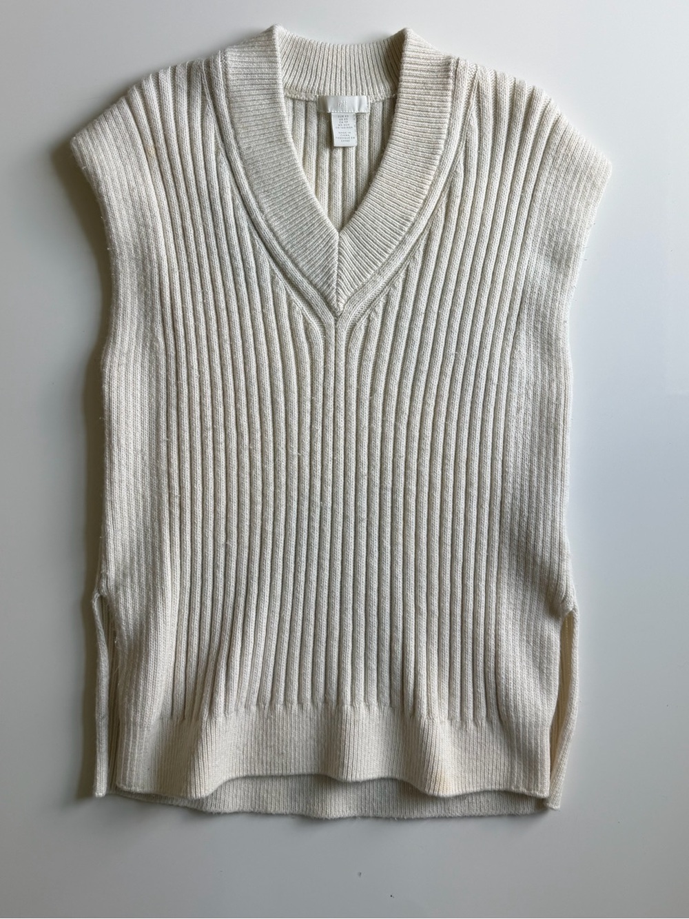 H&M Ribbed Chunky Sweater Vest - Size XS
